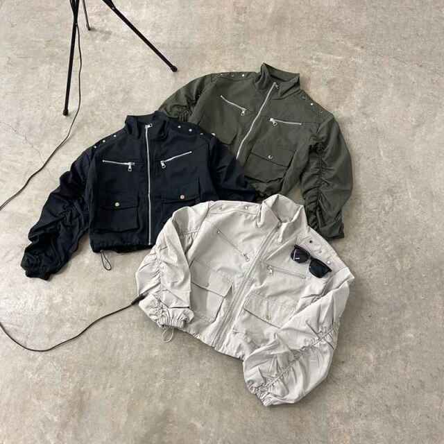 ZIPダブルポケットトラックジャケット
