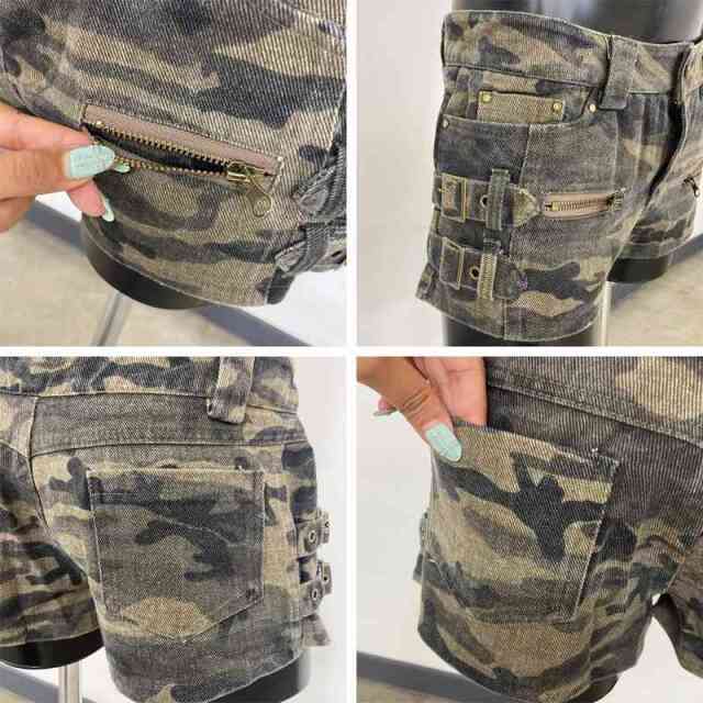 ZIPサイドベルトショートパンツ