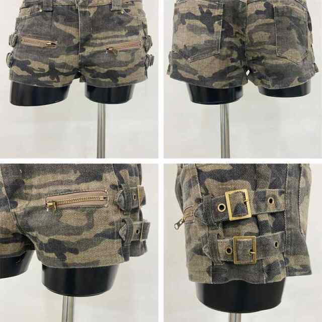 ZIPサイドベルトショートパンツ