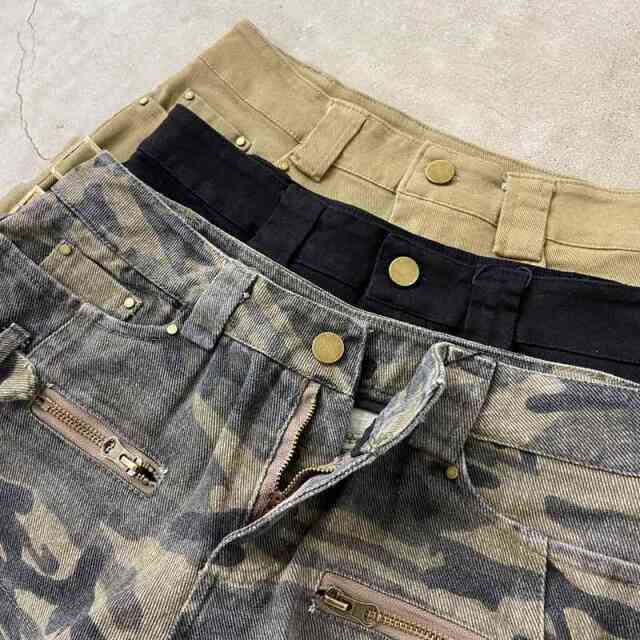 ZIPサイドベルトショートパンツ