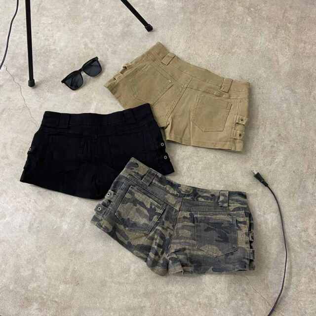 ZIPサイドベルトショートパンツ