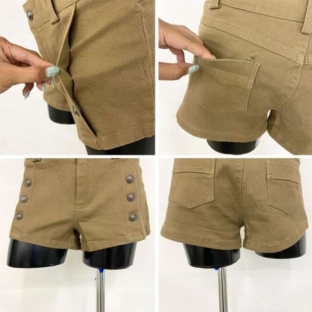 ボタンショートパンツ