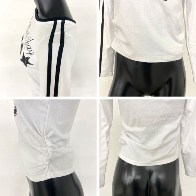 ラインオフショルダーTシャツ