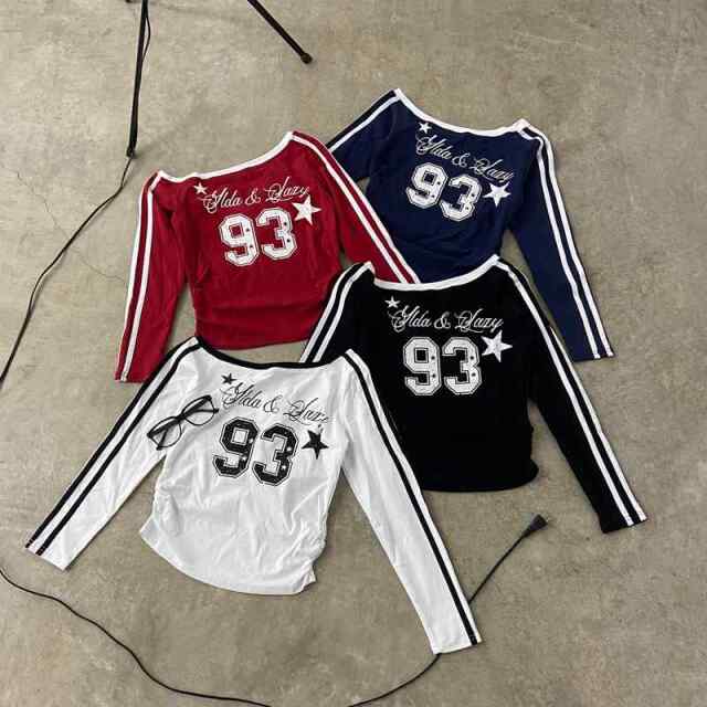ラインオフショルダーTシャツ