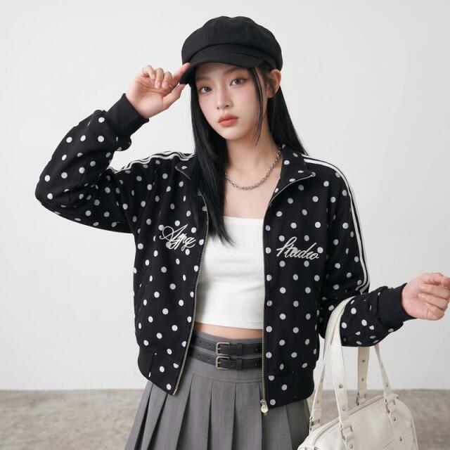ドットロゴ刺繍スタンドジャケット