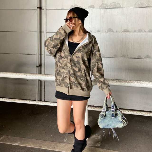迷彩ビッグパーカー