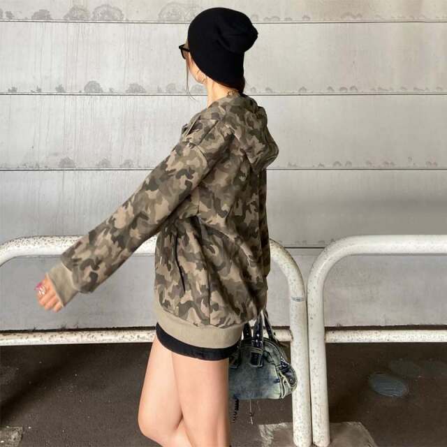 迷彩ビッグパーカー