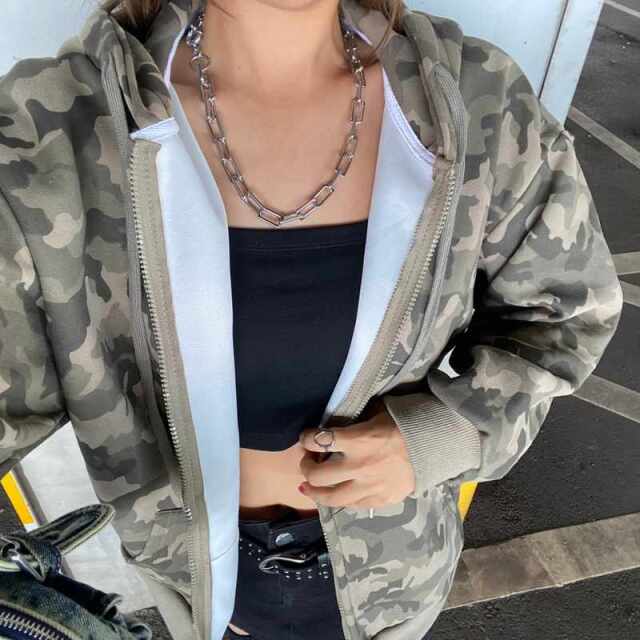 迷彩ビッグパーカー