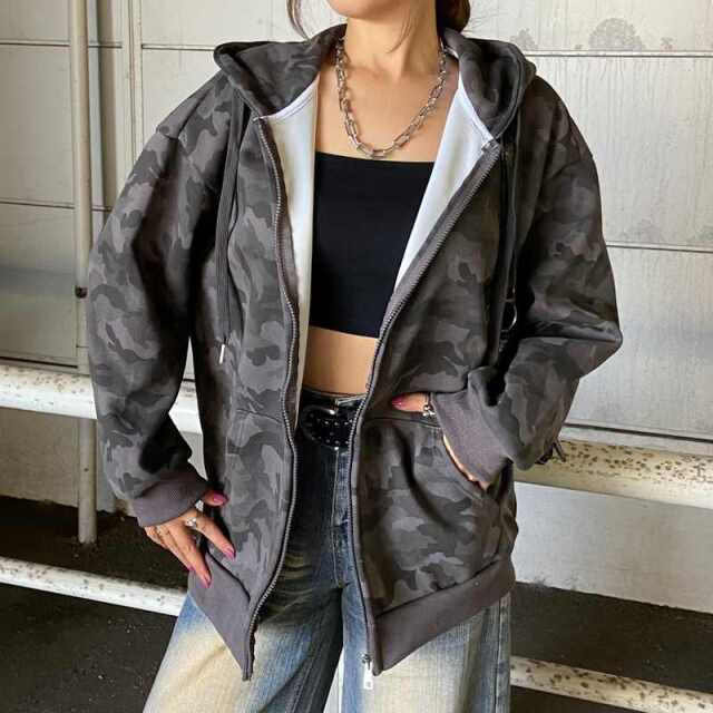 迷彩ビッグパーカー