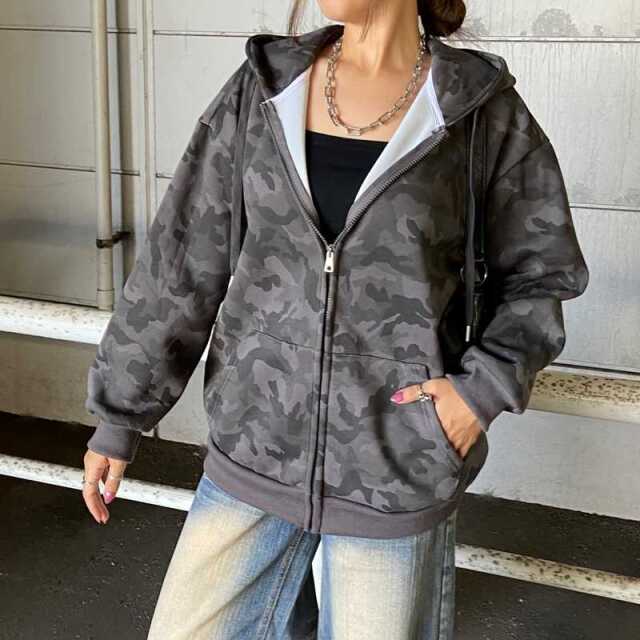 迷彩ビッグパーカー
