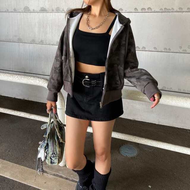 迷彩ジップパーカー
