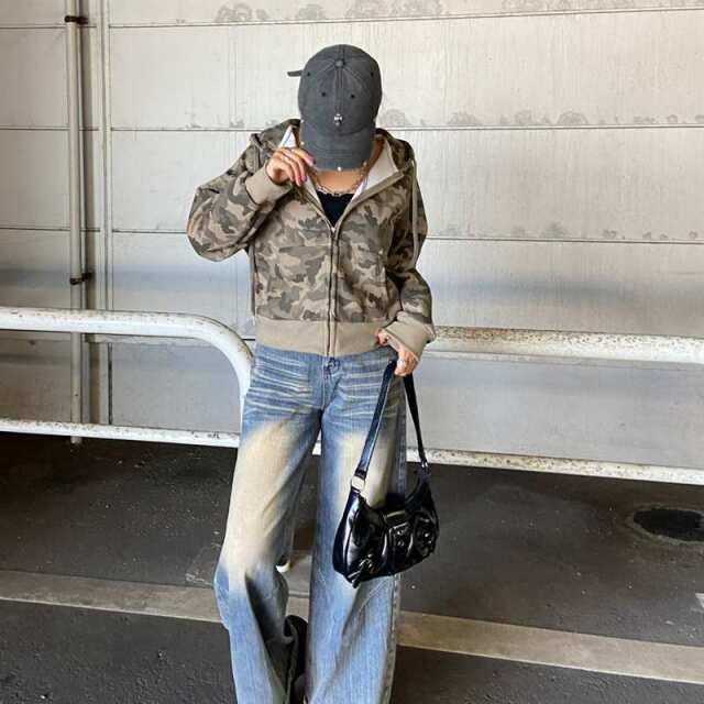迷彩ジップパーカー