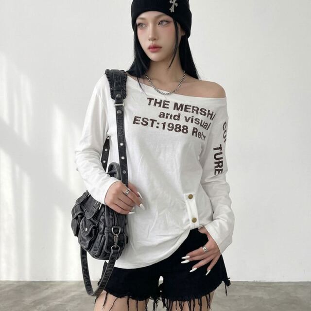 ロゴワンショルダーTシャツ