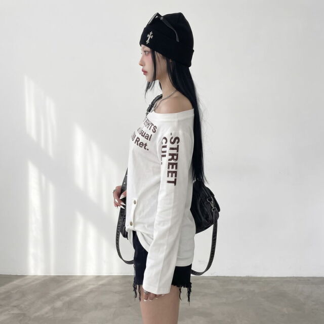 ロゴワンショルダーTシャツ
