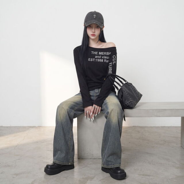 ロゴワンショルダーTシャツ