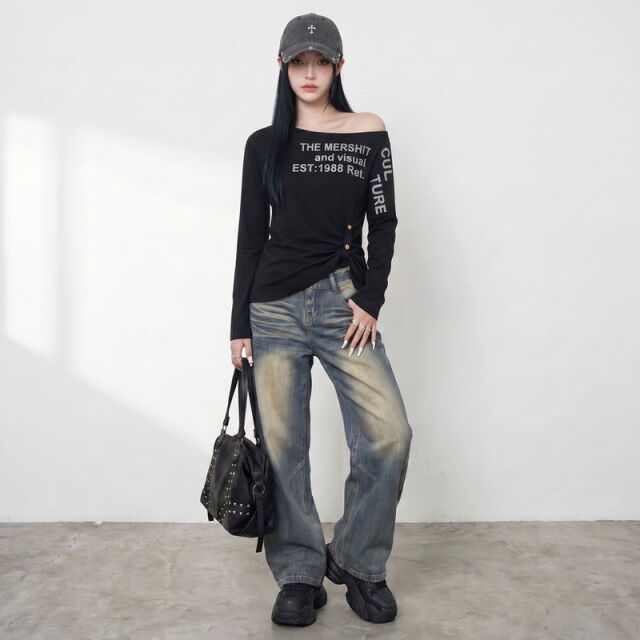 ロゴワンショルダーTシャツ
