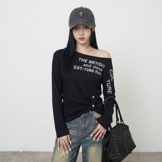 ロゴワンショルダーTシャツ