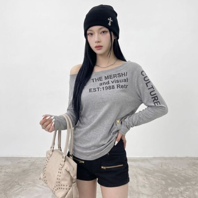ロゴワンショルダーTシャツ