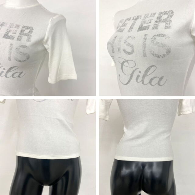 シルバーロゴハイネックトップス