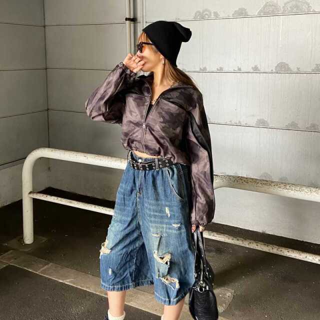 メッシュ切替ブルゾン