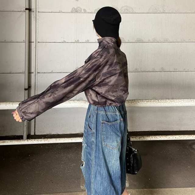 メッシュ切替ブルゾン