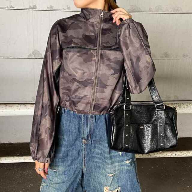 メッシュ切替ブルゾン
