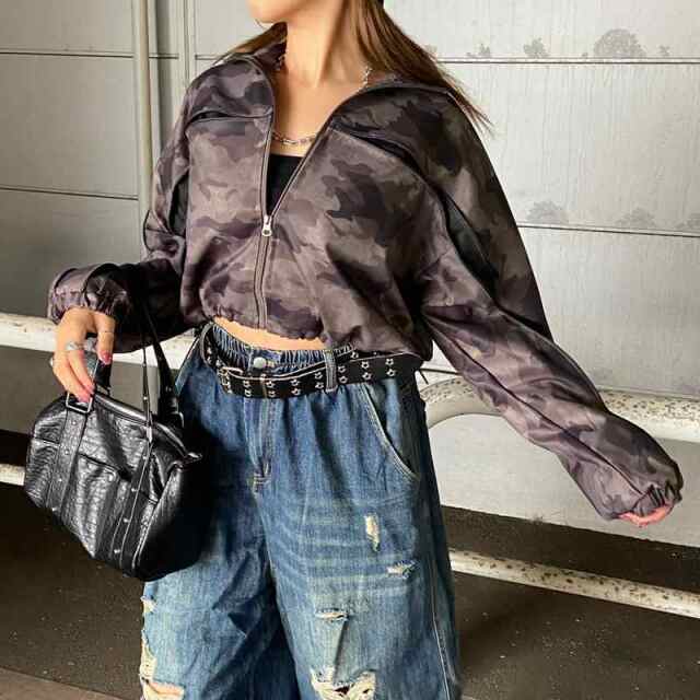 メッシュ切替ブルゾン