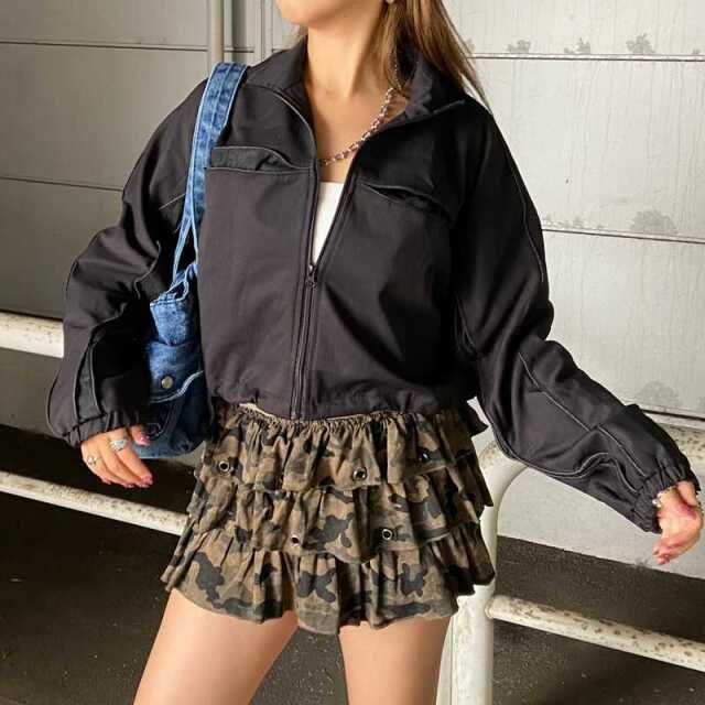 メッシュ切替ブルゾン