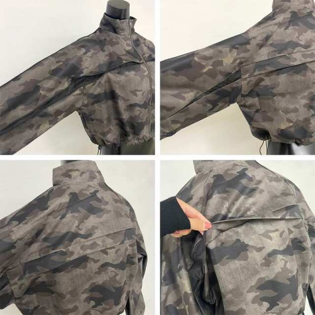 メッシュ切替ブルゾン