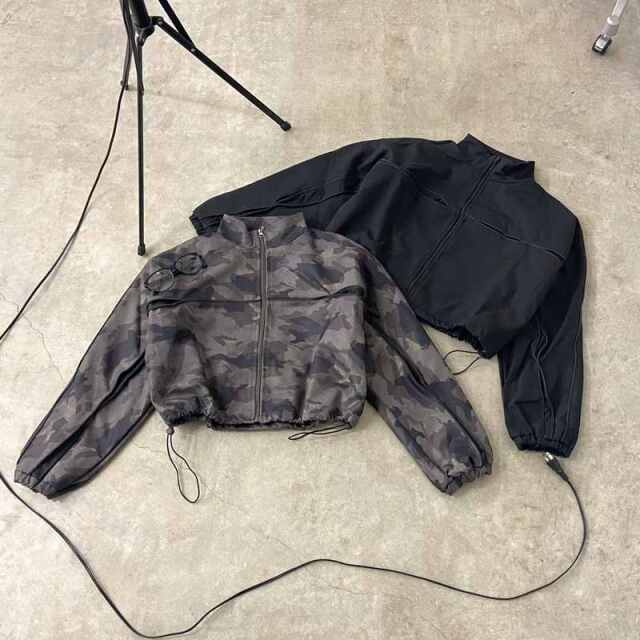 メッシュ切替ブルゾン