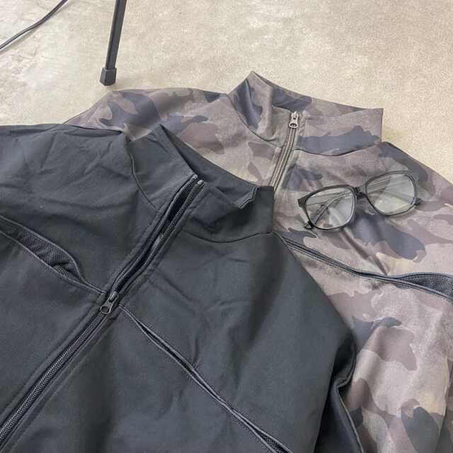 メッシュ切替ブルゾン