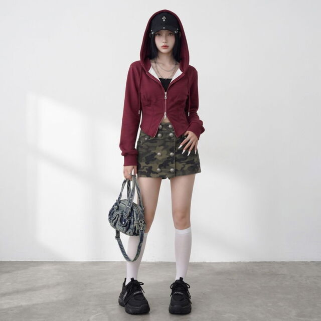 ボタンミニスカート
