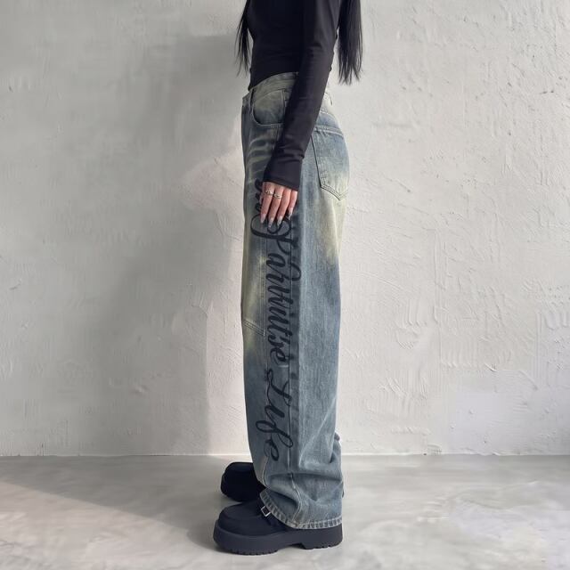 サイドロゴデニムパンツ