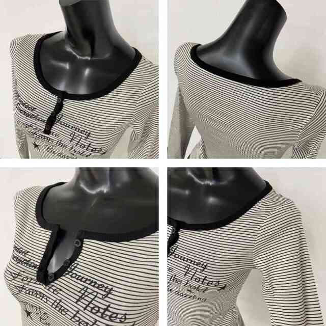 ボーダーヘンリーTシャツ