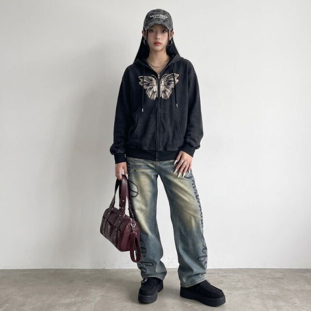 バタフライブリーチビッグパーカー