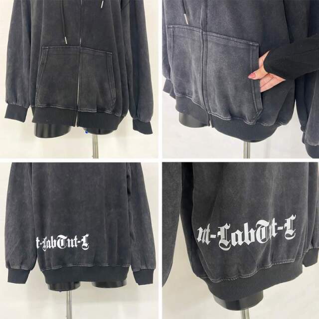 バック裾ロゴブリーチビッグパーカー