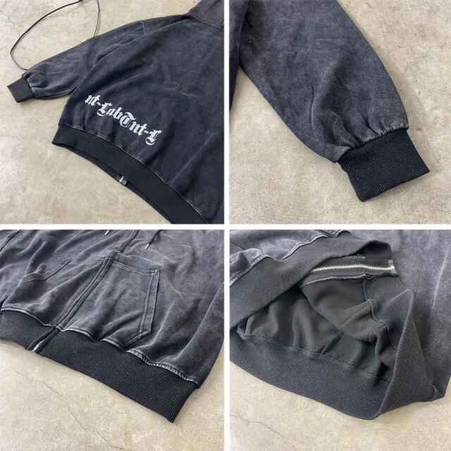 バック裾ロゴブリーチビッグパーカー