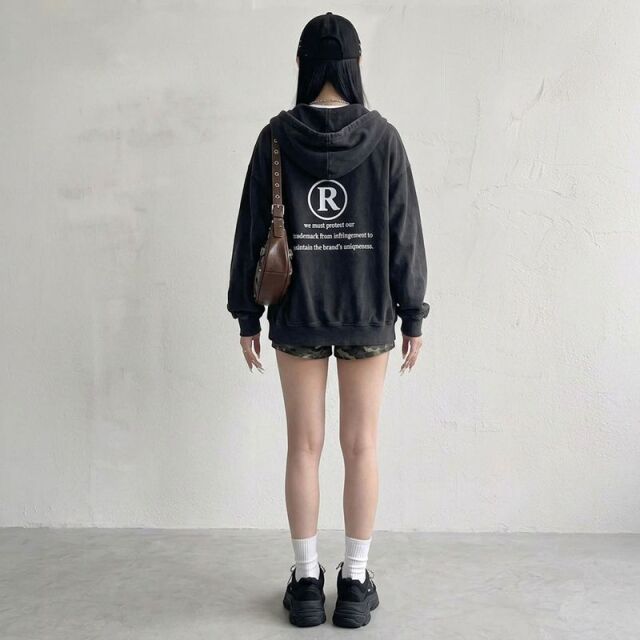 サークルロゴブリーチビッグパーカー
