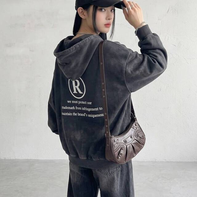 サークルロゴブリーチビッグパーカー