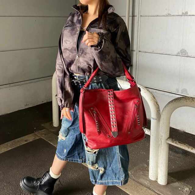 スタッズ3WAYバッグ