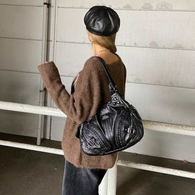 プレート合成皮革バッグ