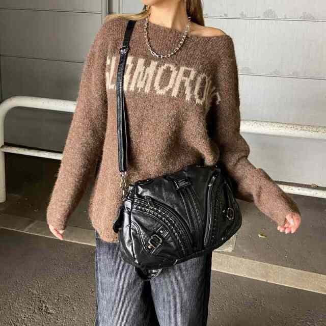 プレート合成皮革バッグ