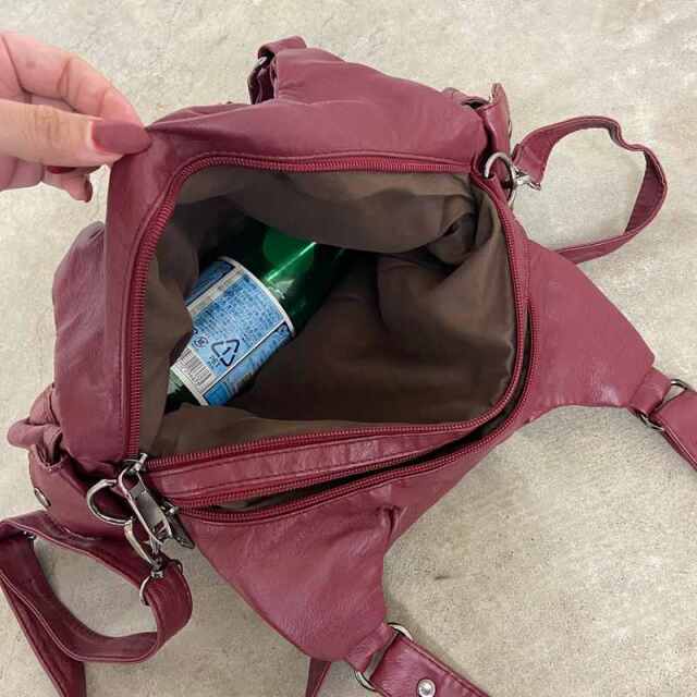 プレート合成皮革バッグ