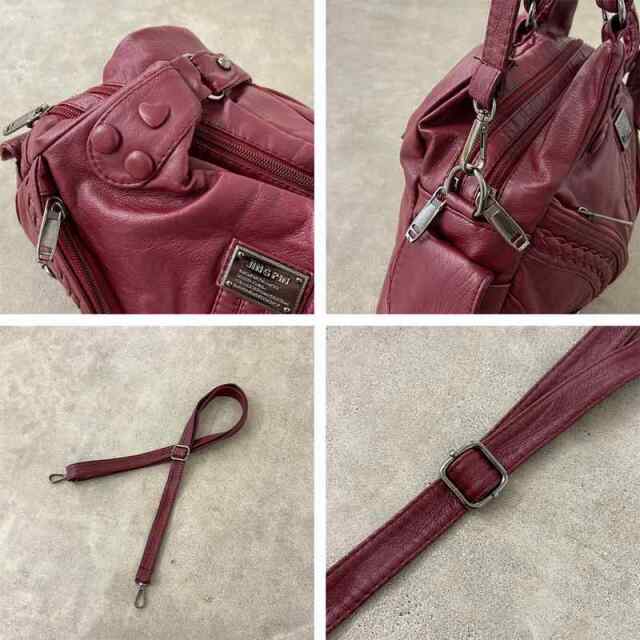 プレート合成皮革バッグ