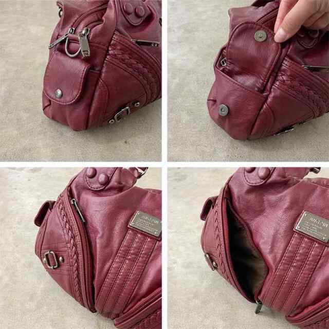 プレート合成皮革バッグ