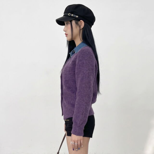 デニム切替プルオーバー