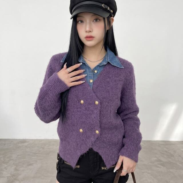 デニム切替プルオーバー