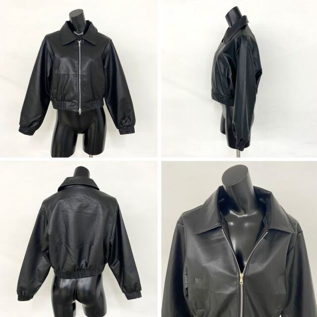 合成皮革ショートジャケット