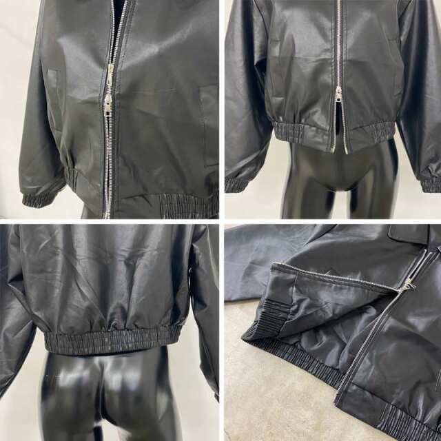 合成皮革ショートジャケット