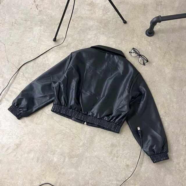 合成皮革ショートジャケット